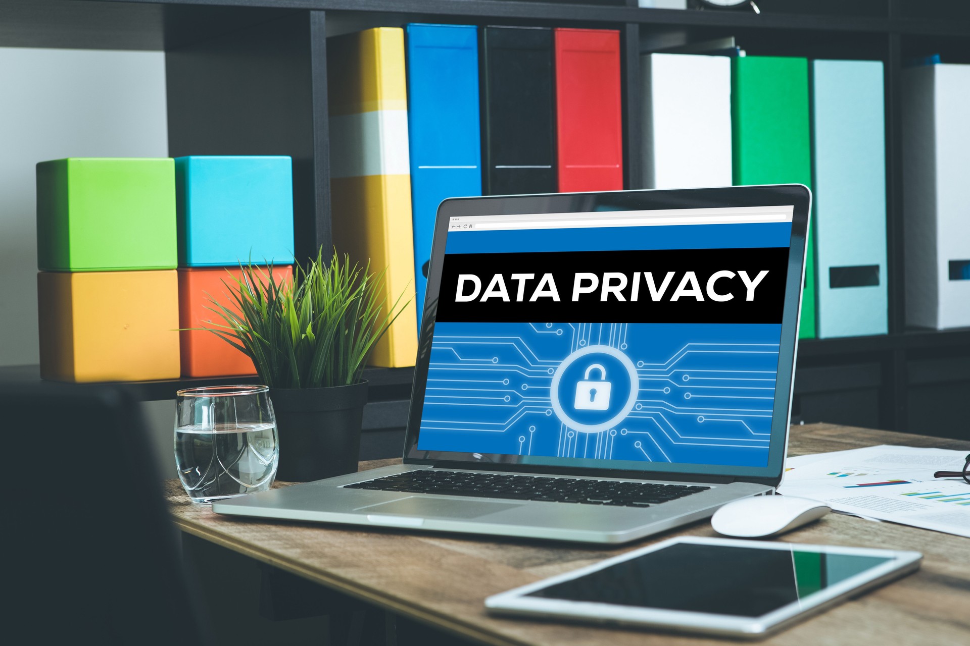 Data Privacy concept on laptop screen